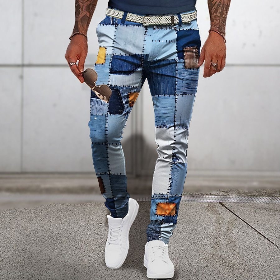 Fashion Personality Men's 3D Printed Casual Trousers