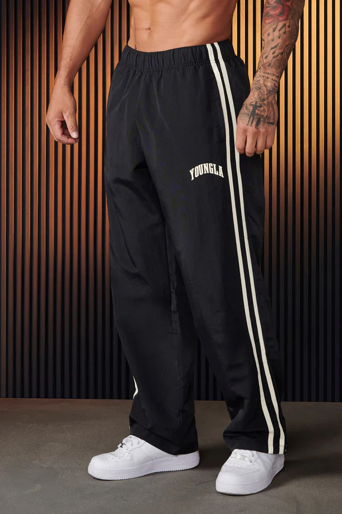 Men's Sports Pants Pairs Of Stitching Printing Leisure