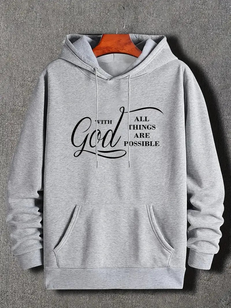 New Text Printing Plus Velvet Fallwinter Hoodie