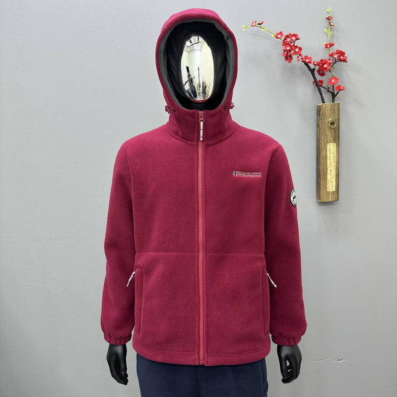 Hooded Fleece-lined Thickened Men's Coat Jacket