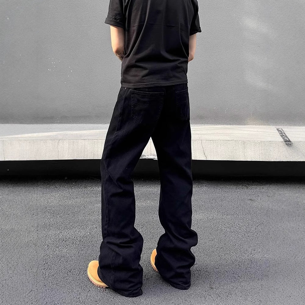 Retro Distressed Flattering Black Machete Skinny Jeans For Men