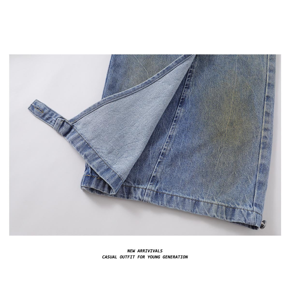 Fashion Brand Deconstruction Stitching Design Wide-leg Trousers for men