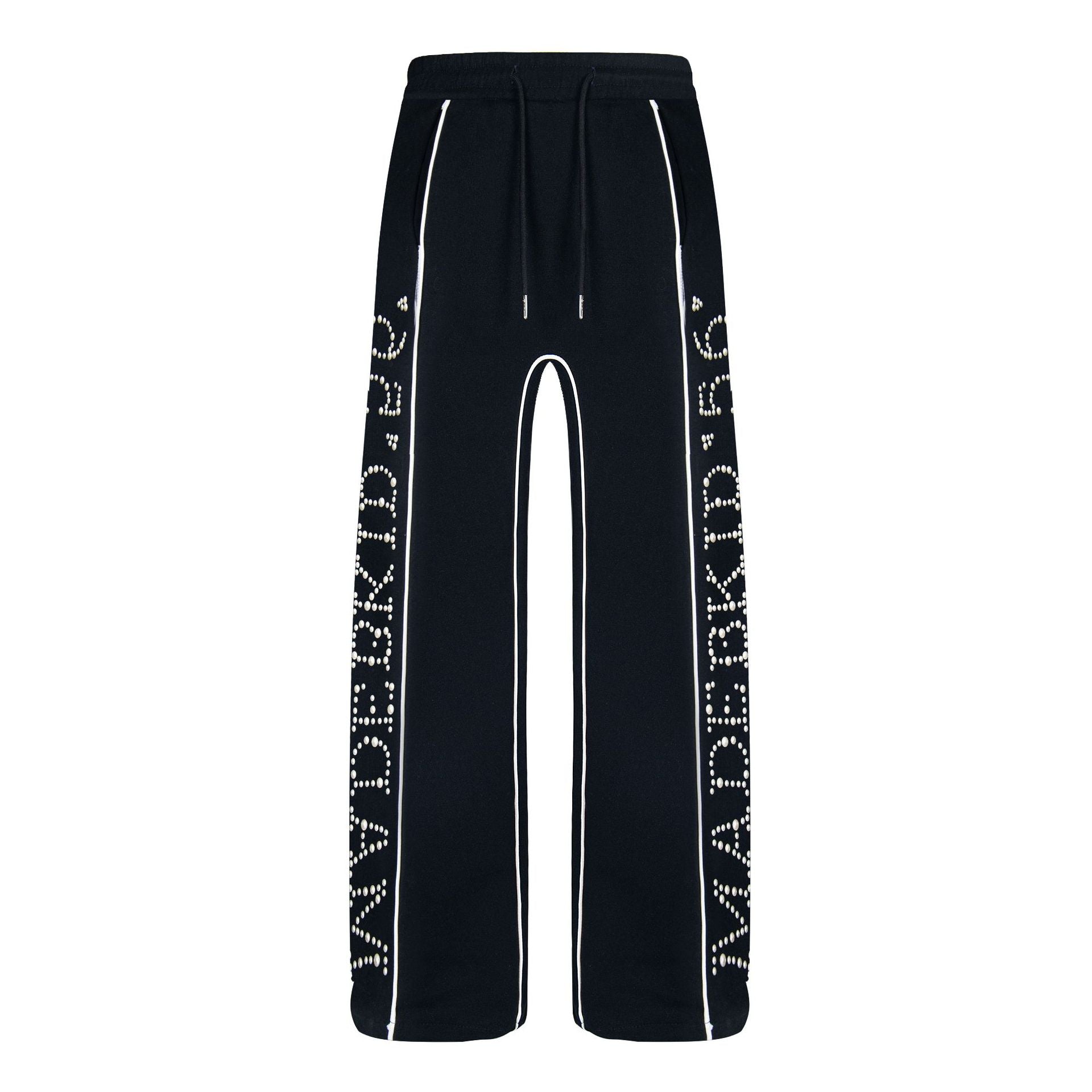 Loose Hot Diamond Letter Stripes Casual Sports Pants for men