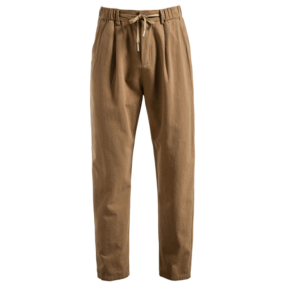 Men's Cotton And Linen Casual Trousers