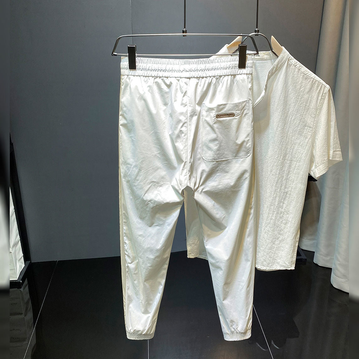 Loose All-match Trendy Exercise Ankle-tied Cropped Casual Pants for men