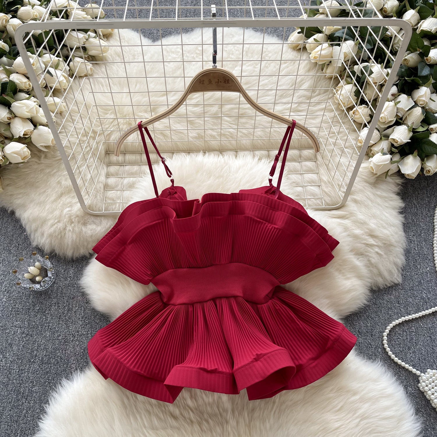 Vacation Style Suspender Top Women's Wear European And American Ins