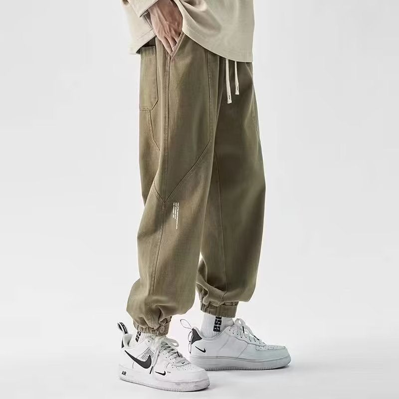 Summer Loose Casual Pants Trousers Pocket Decoration for men