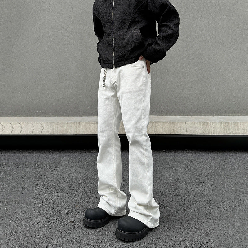 Retro Distressed Flattering Black Machete Skinny Jeans For Men