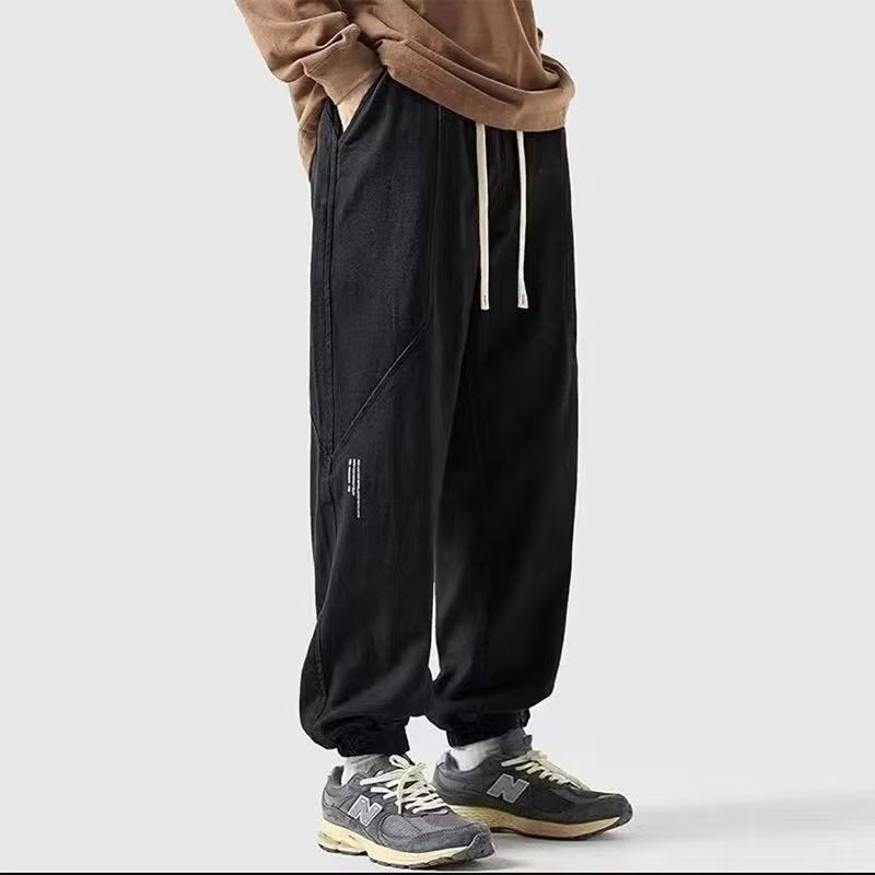 Summer Loose Casual Pants Trousers Pocket Decoration for men