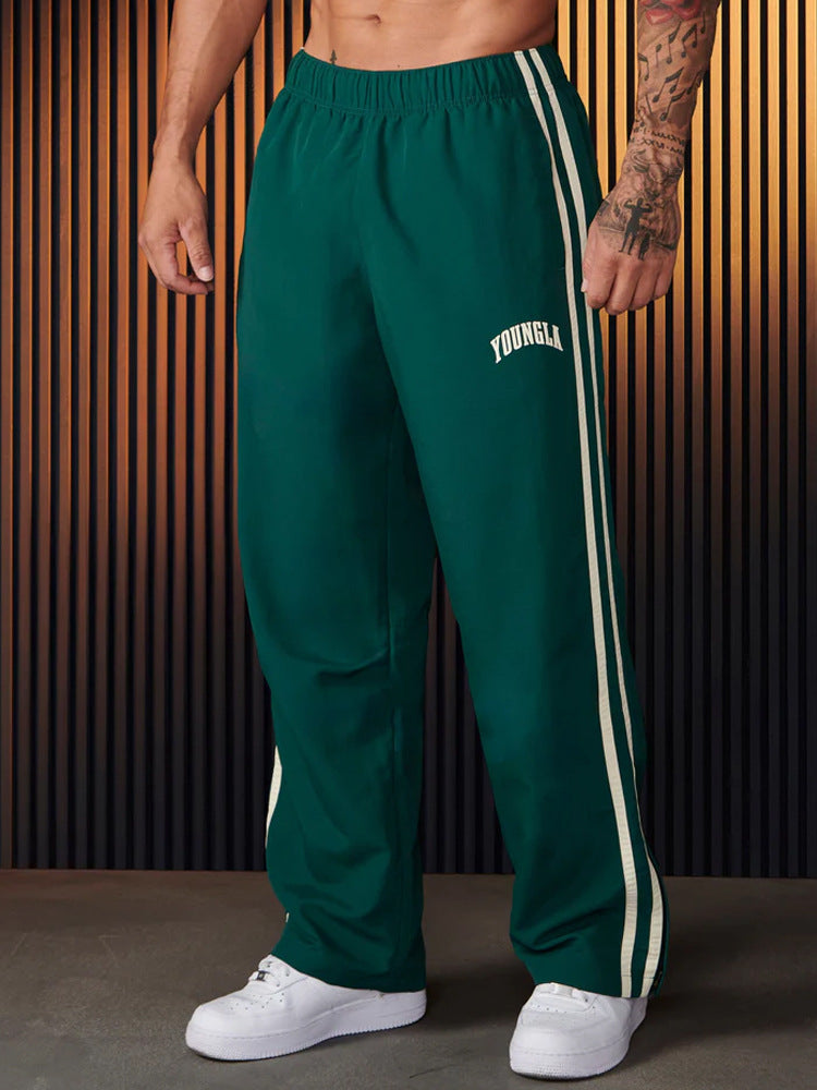 Men's Sports Pants Pairs Of Stitching Printing Leisure