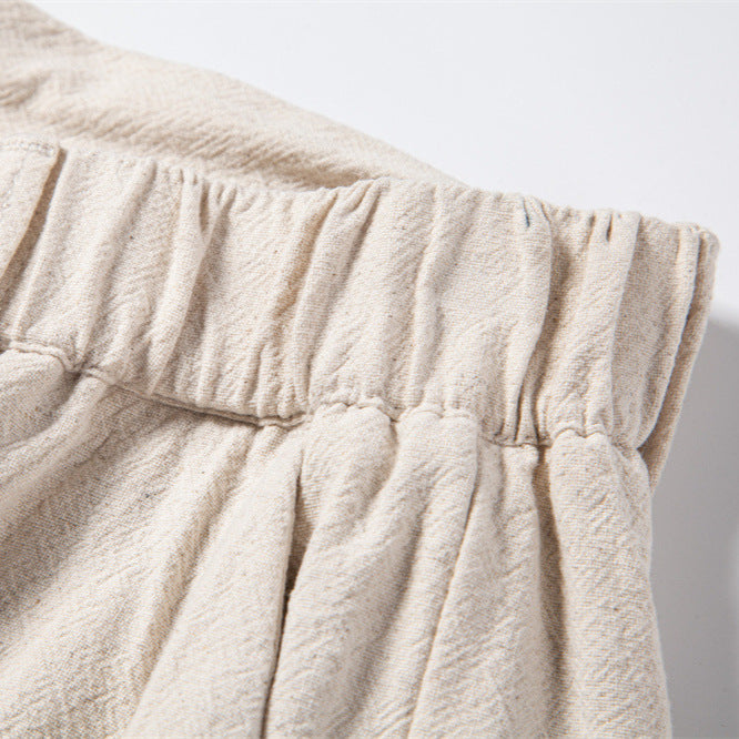 Men's Cotton And Linen Casual Trousers