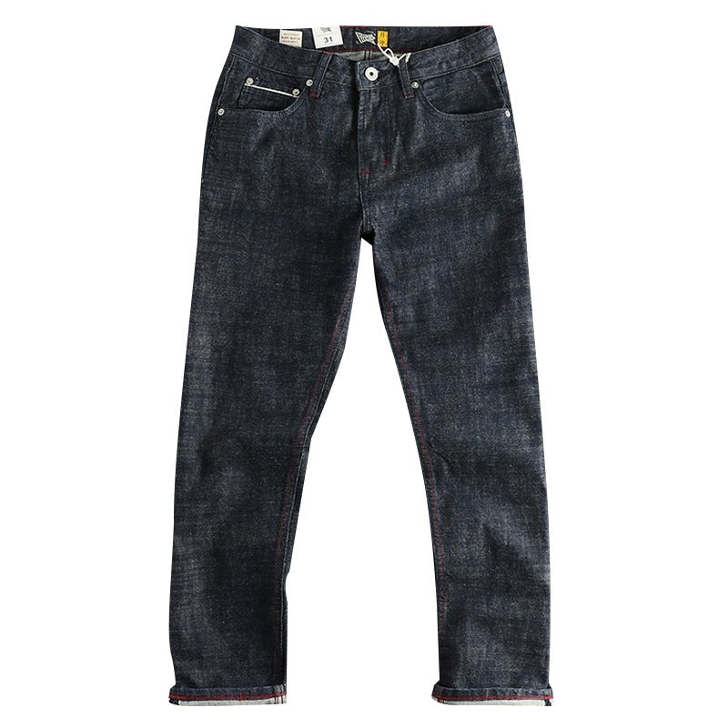 Heavy 14oz Bamboo High Cotton American Retro Jeans Men