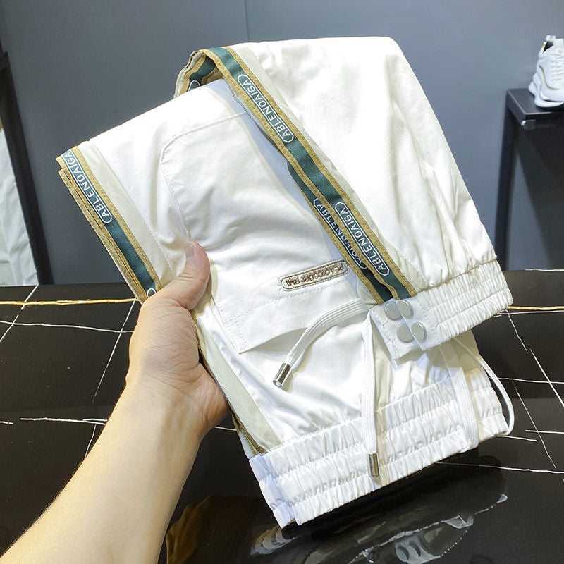 Loose All-match Trendy Exercise Ankle-tied Cropped Casual Pants for men