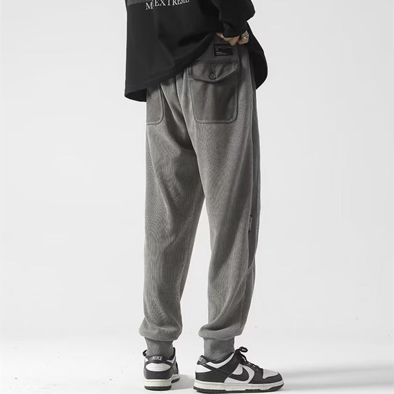 Men's Ankle-tied Pants Loose Casual Trousers