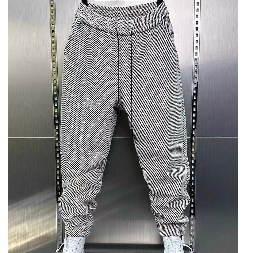 Fashionable All-match Ankle Banded Pants Elastic Elastic Waist Loose Casual for men