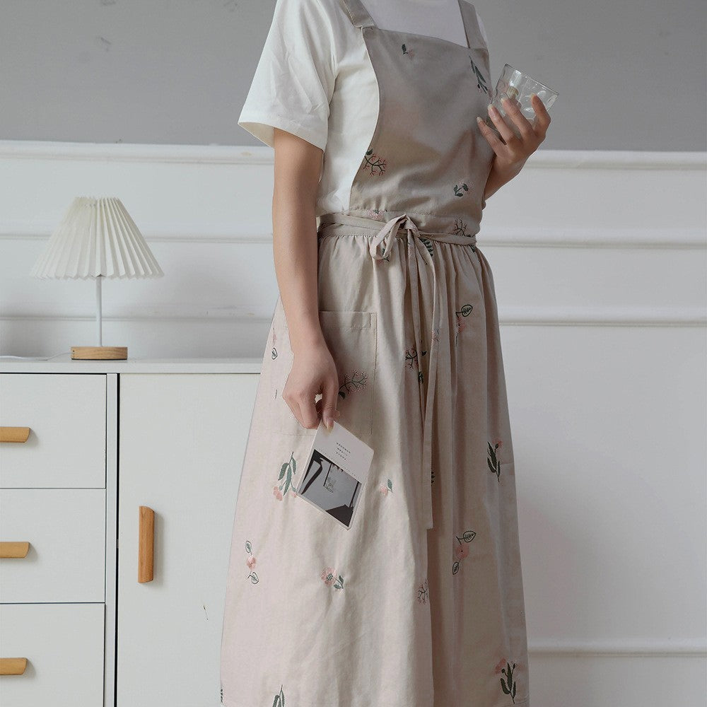 Household Cotton And Linen Waterproof Apron