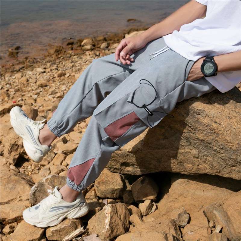 Loose Cropped Harem Pants Ankle-banded Versatile I Casual Pants for men