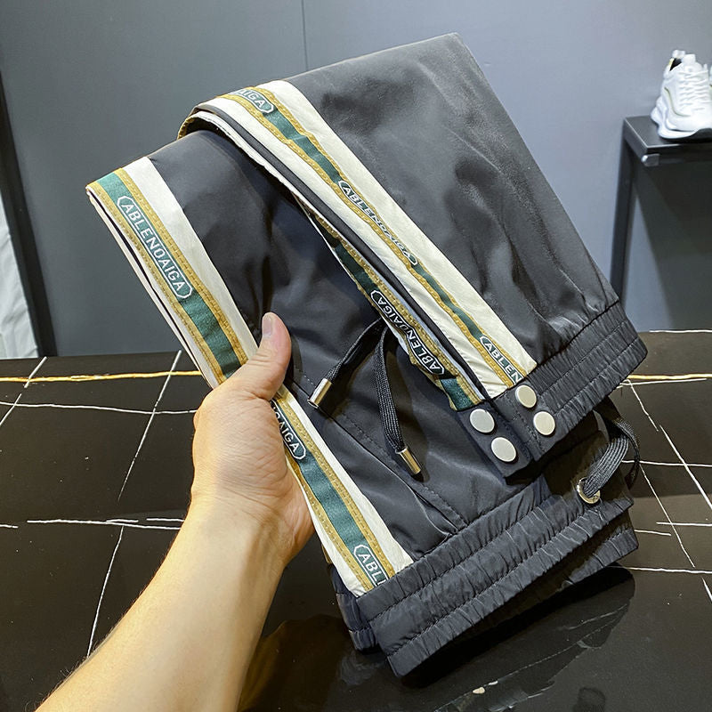 Loose All-match Trendy Exercise Ankle-tied Cropped Casual Pants for men