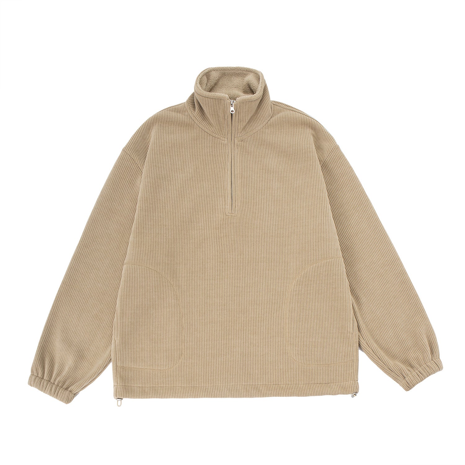 Retro Vibe Simple Heavy Industry Fleece Pullover