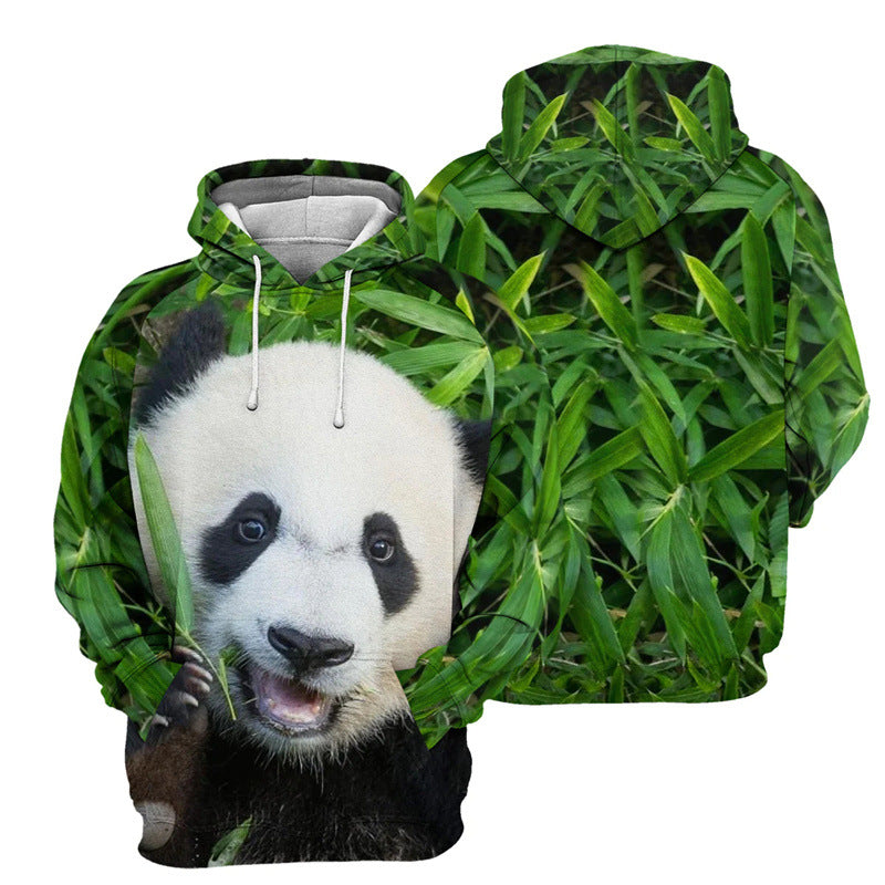Funny Animal 3D Digital Printing Men's Leisure Pullover Hooded Sweater