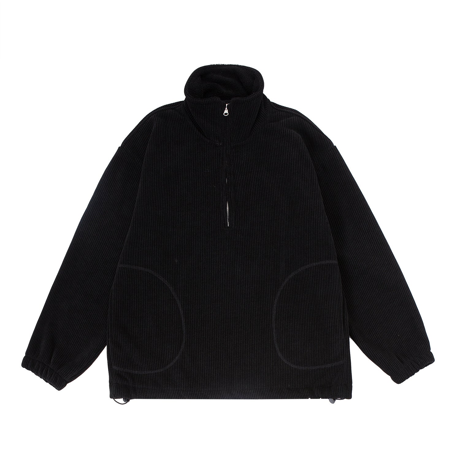 Retro Vibe Simple Heavy Industry Fleece Pullover