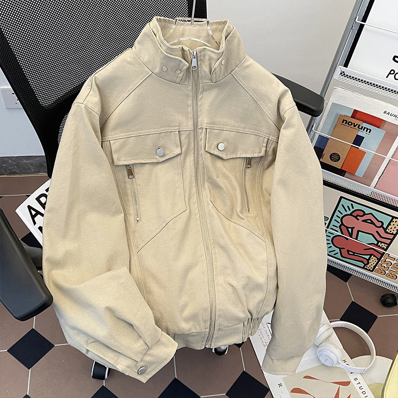 Men's Winter Thickened Velvet Padded Workwear Cotton-padded Jacket Coat