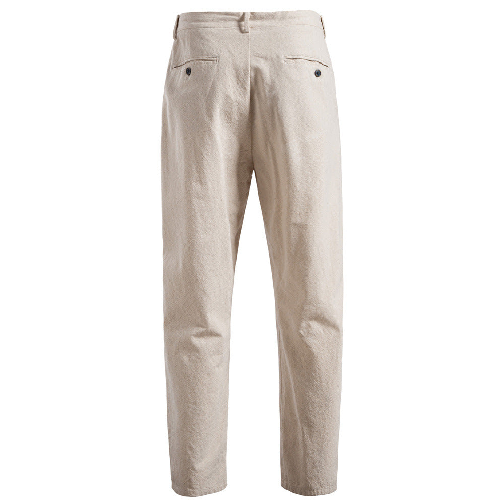 Men's Cotton And Linen Casual Trousers
