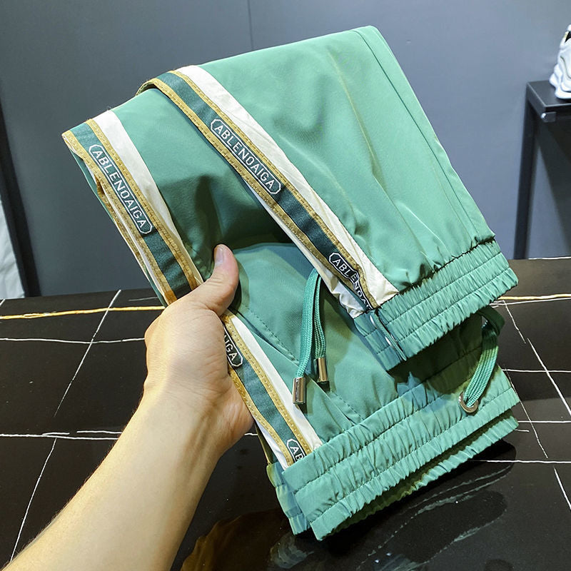 Loose All-match Trendy Exercise Ankle-tied Cropped Casual Pants for men