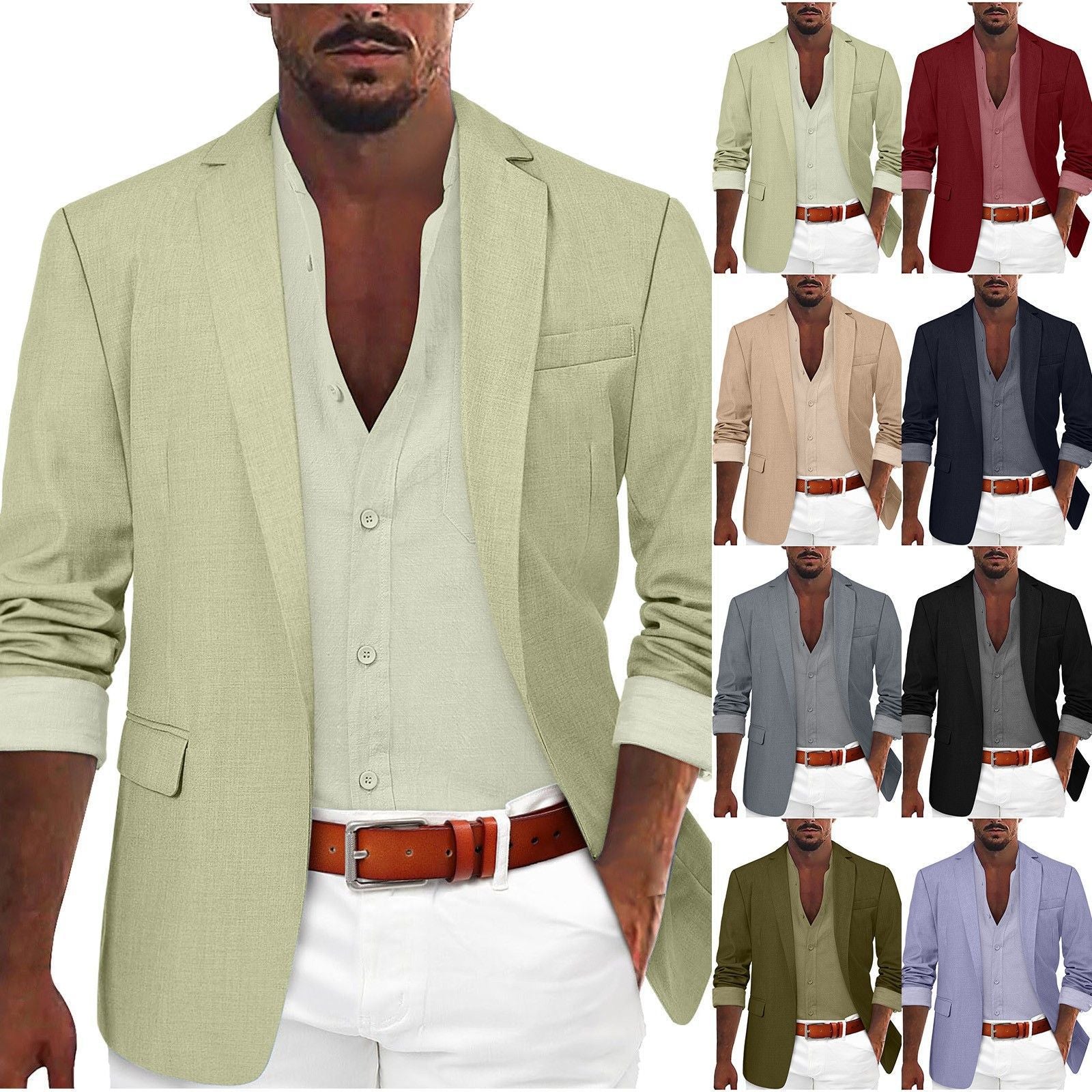 Men's Leisure Suit Fashion Personality Coat