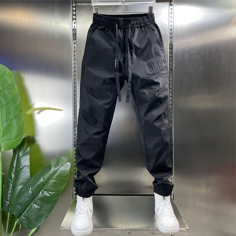 Cargo Pants Letter Steel Seal Ankle Banded Slacks for men