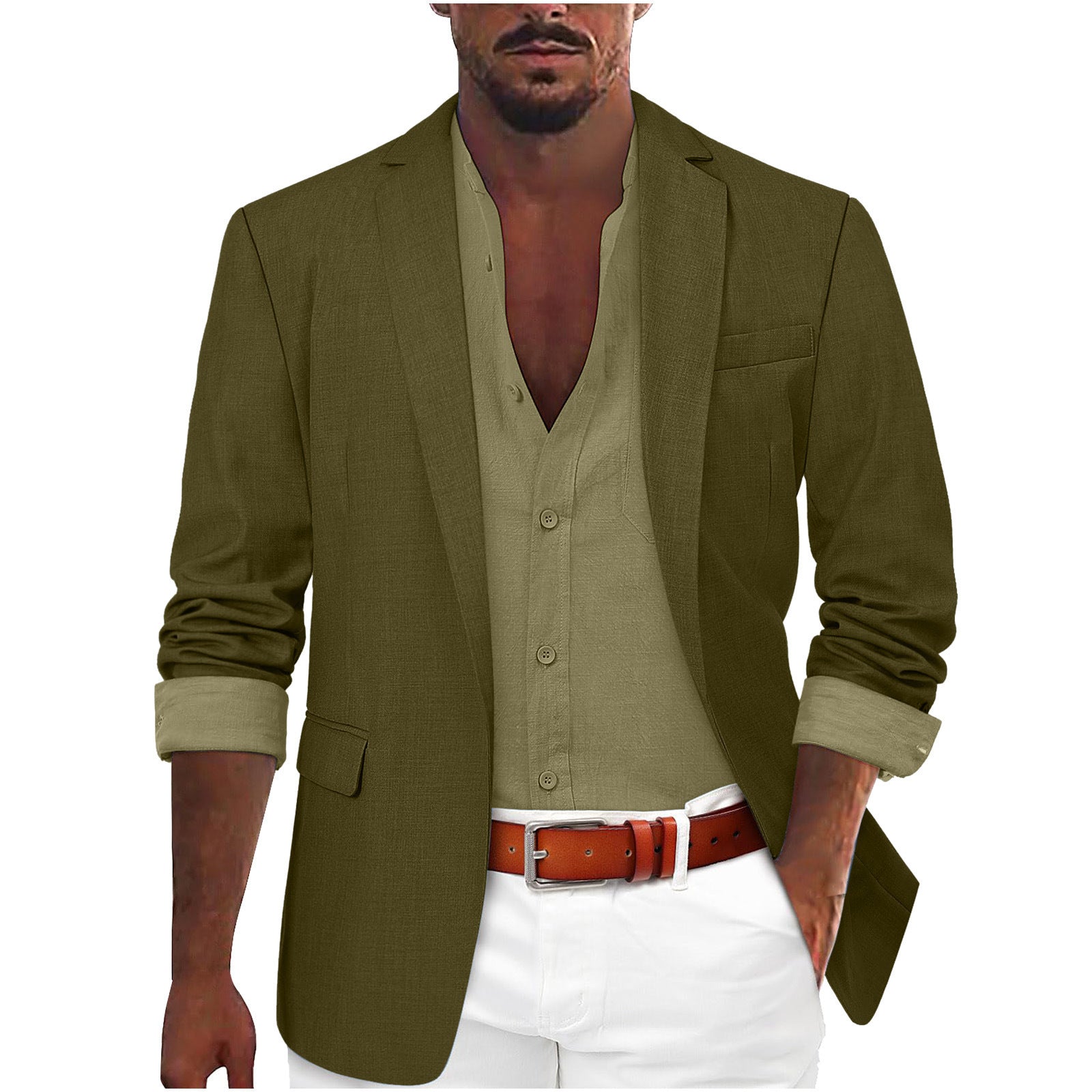 Men's Leisure Suit Fashion Personality Coat
