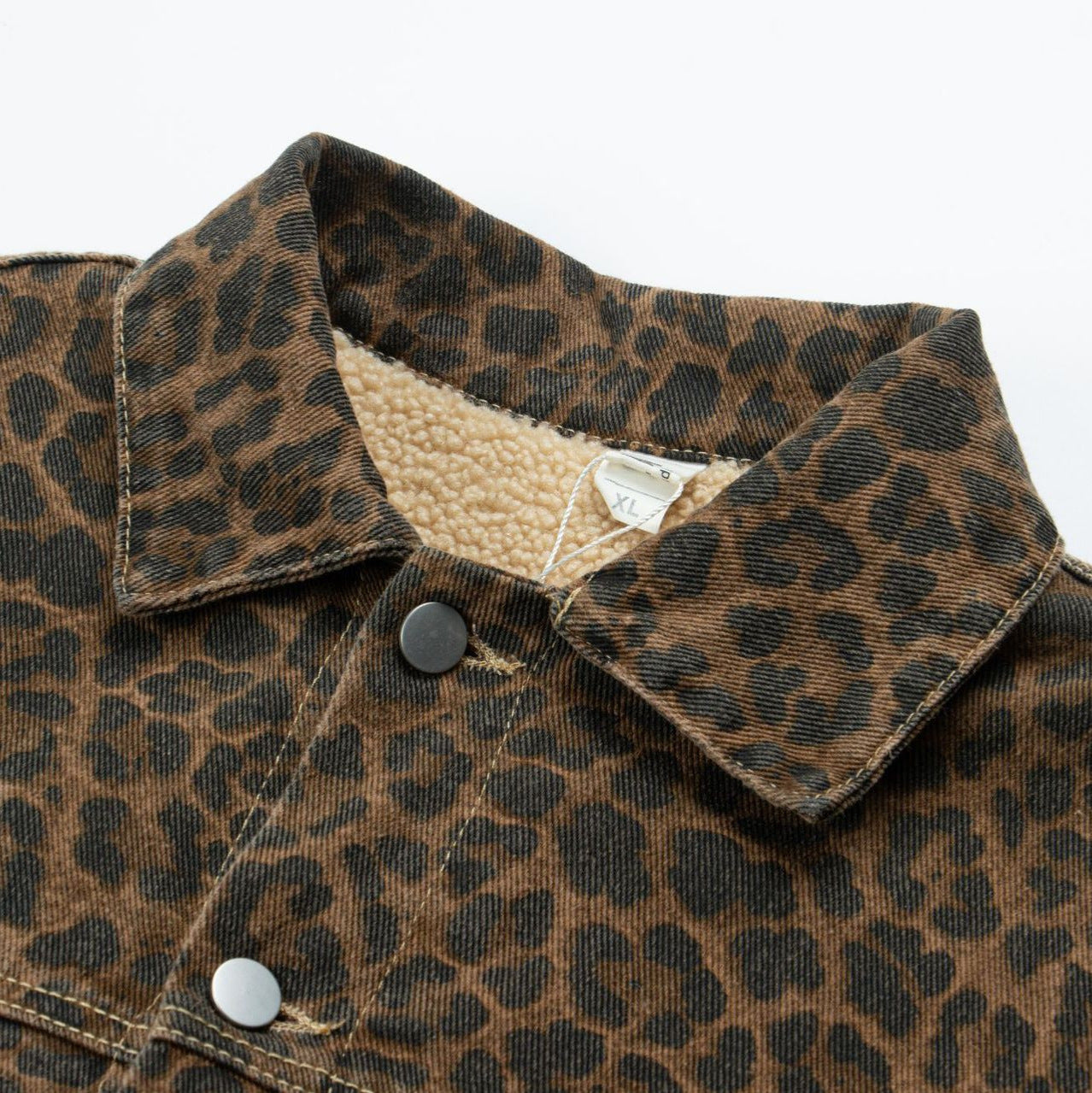Vintage Leopard Print Thickened Loose Jacket Coat