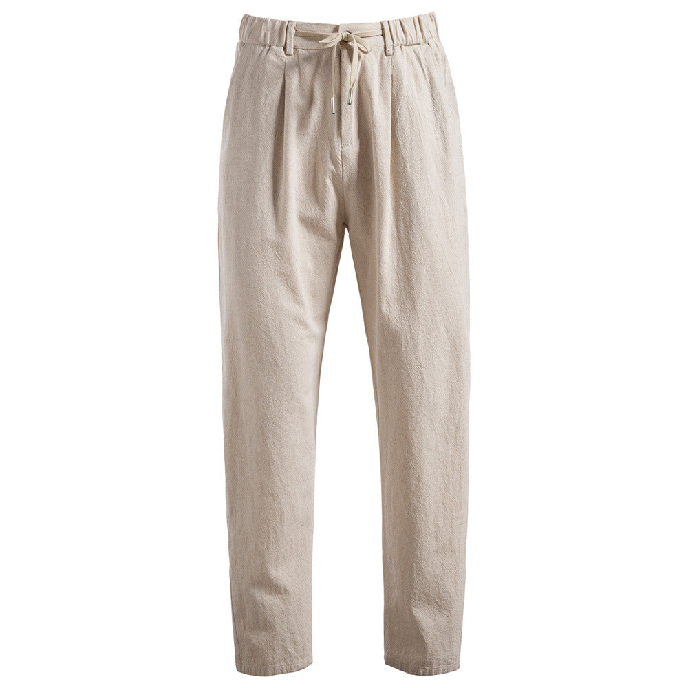 Men's Cotton And Linen Casual Trousers