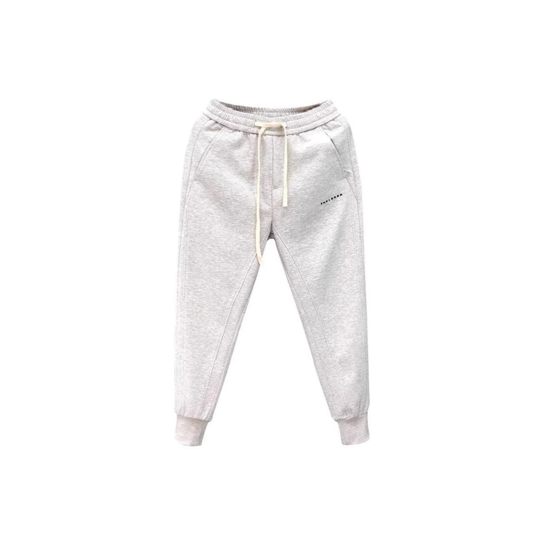 Simple Light Gray Men's Fashion Ankle-tied Sports Pants