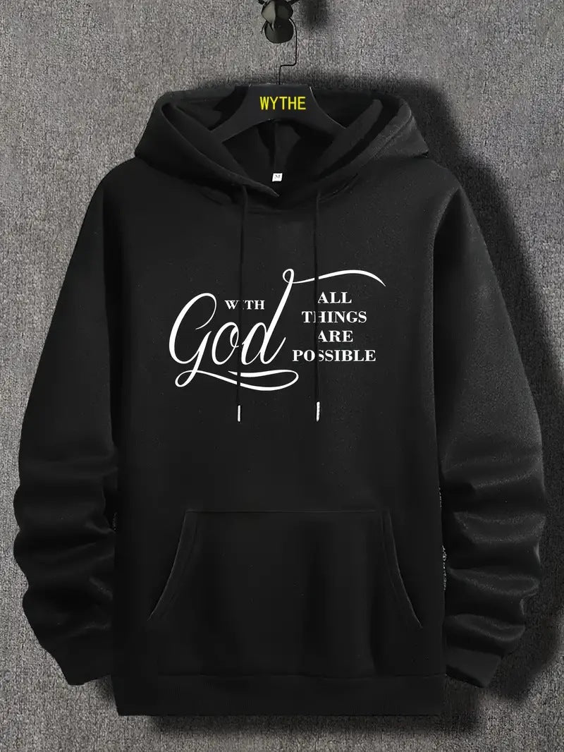 New Text Printing Plus Velvet Fallwinter Hoodie