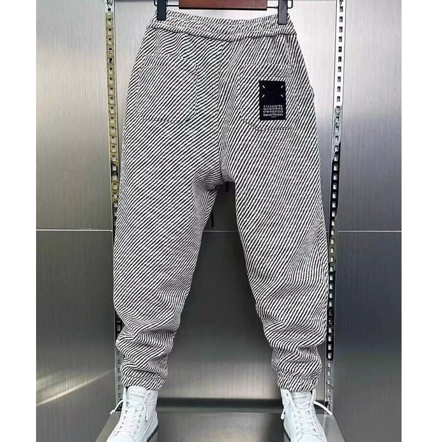 Fashionable All-match Ankle Banded Pants Elastic Elastic Waist Loose Casual for men