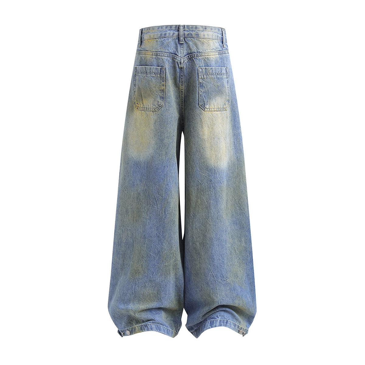 Fashion Brand Deconstruction Stitching Design Wide-leg Trousers for men