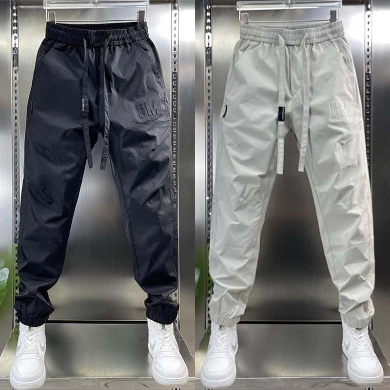 Cargo Pants Letter Steel Seal Ankle Banded Slacks for men
