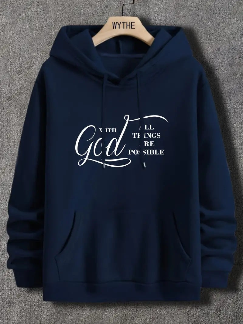New Text Printing Plus Velvet Fallwinter Hoodie