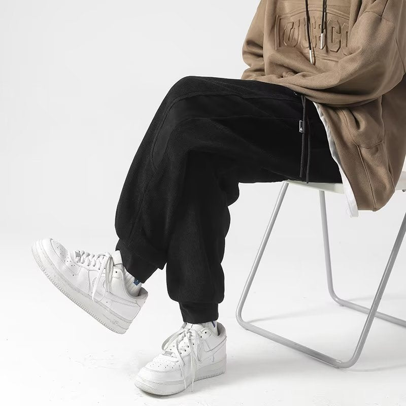 Men's Ankle-tied Pants Loose Casual Trousers