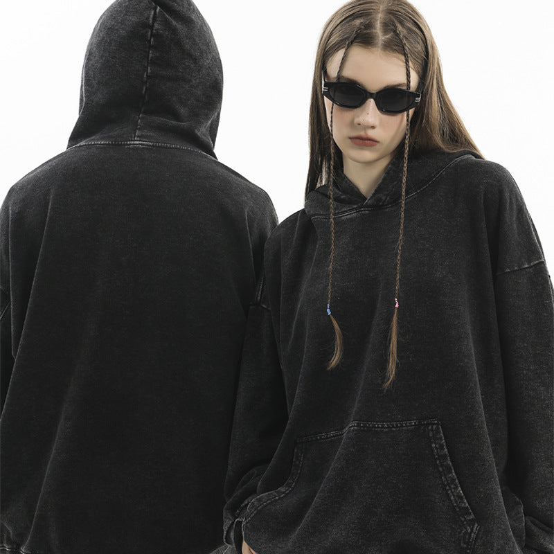 European And American Washed Hoodie Loose Outfit