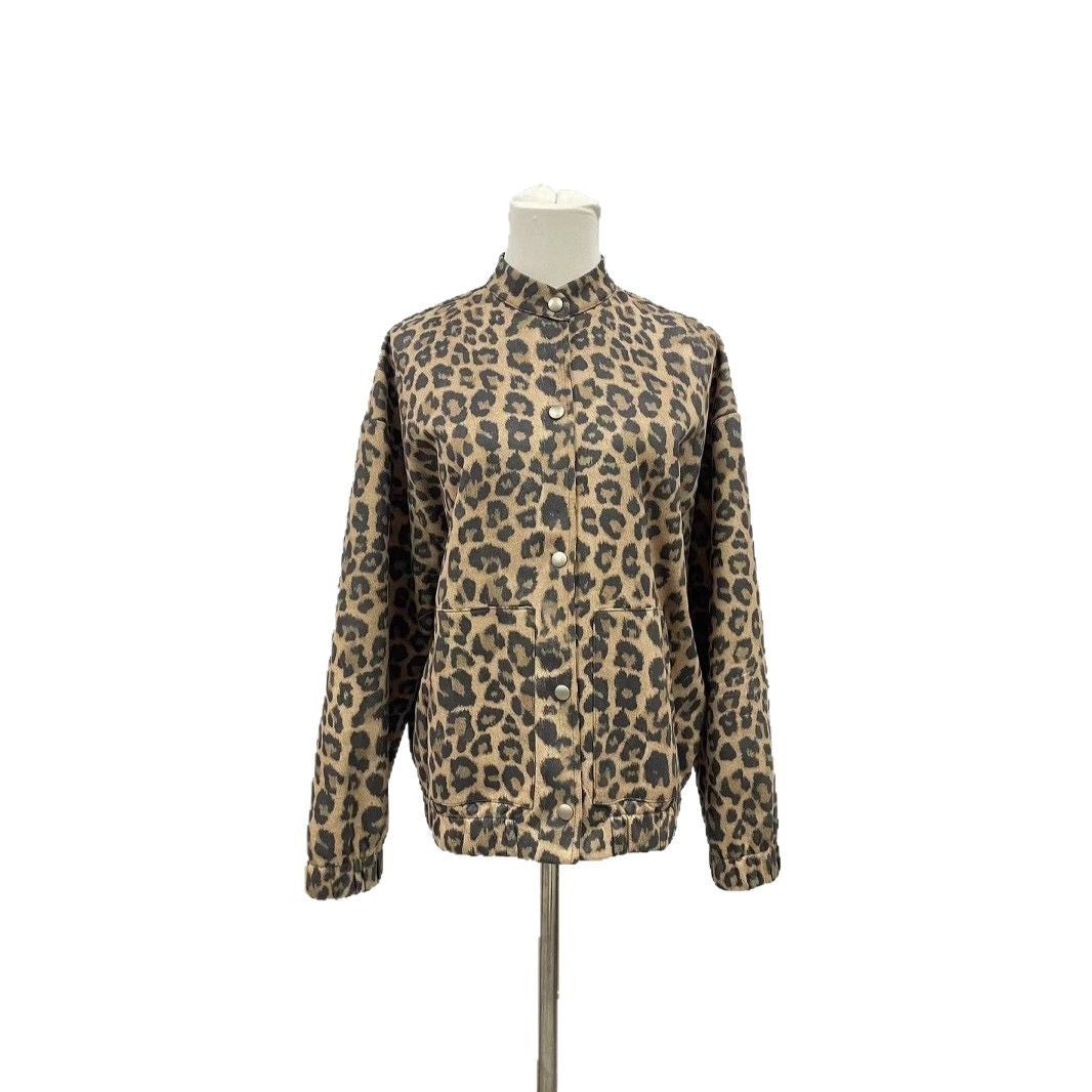 Loose Women's Wear Spring Leopard Print Retro Temperament Top
