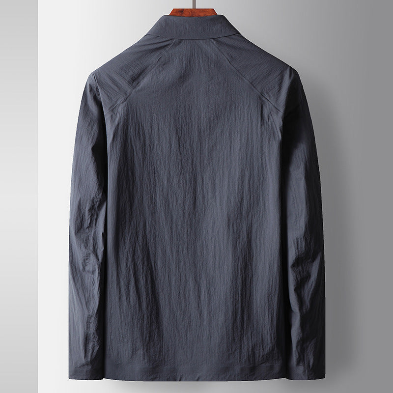 Men's Jacket Spring And Summer Lapel Seamless in nylon
