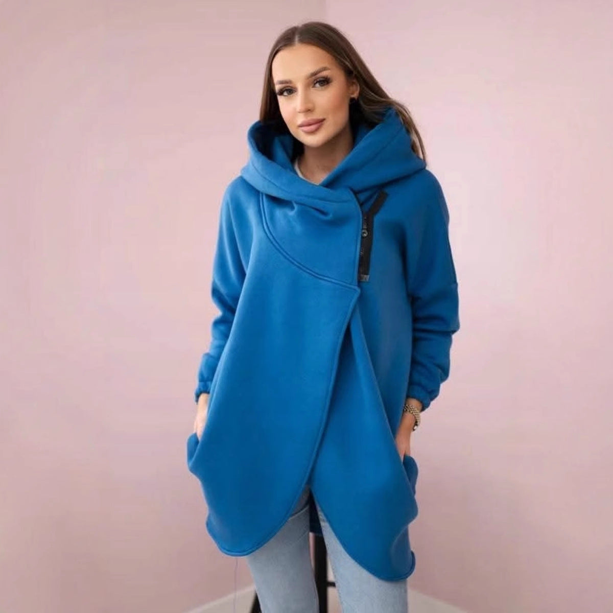 Women's Plus Size Solid Color Coat