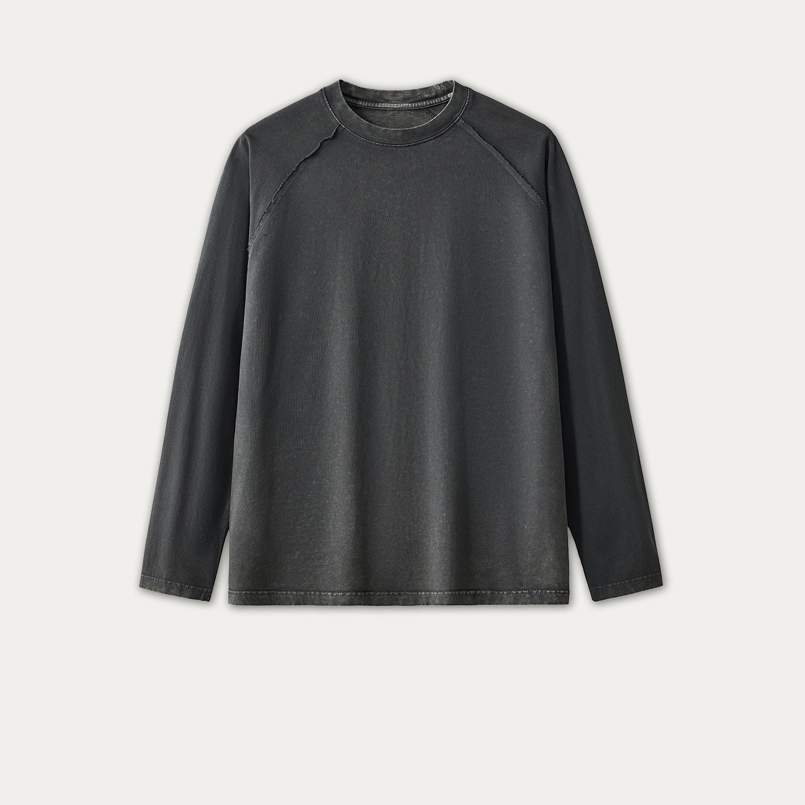 Long Sleeve Men's Europe And America Cross Border Solid Color Clothes Distressed