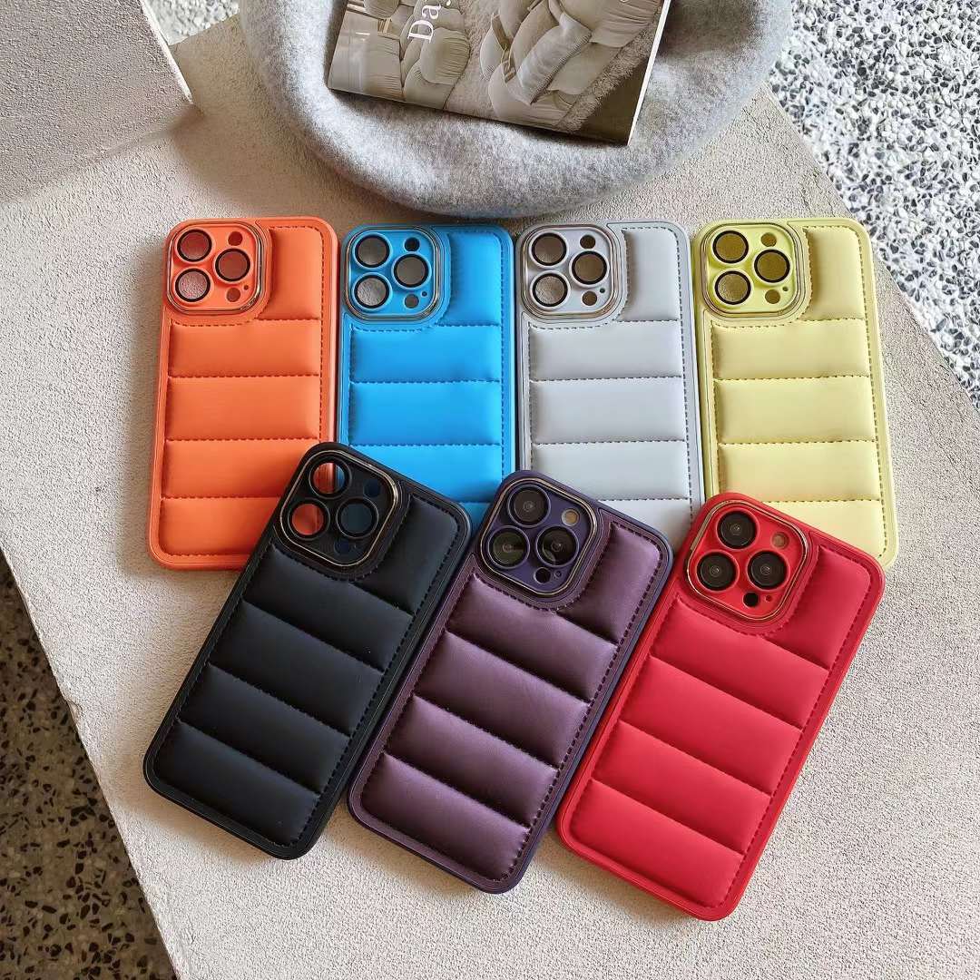 Cotton Filled Down Jacket Phone Case for iphone