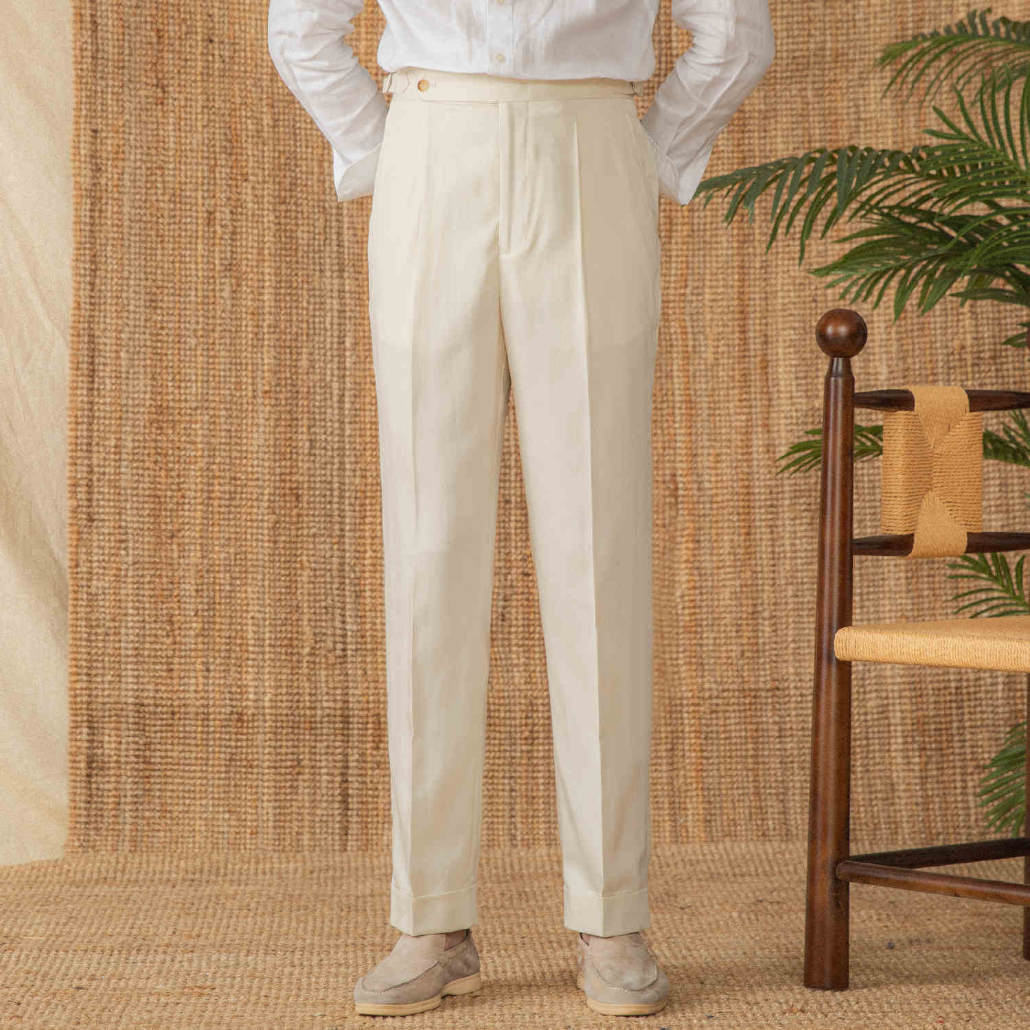 Naples High Waist Straight-leg Pants for men
