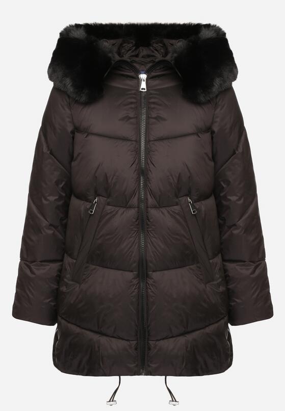 women mid length hooded jacket