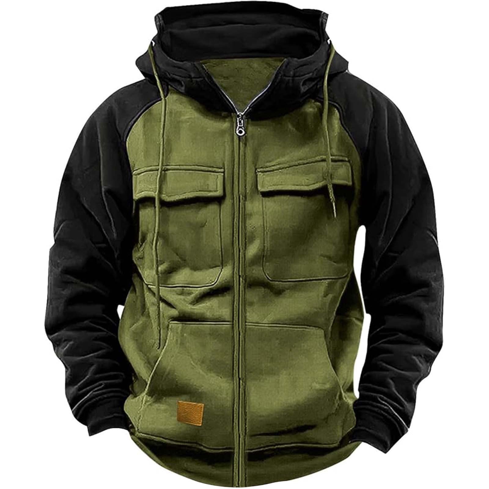 Men's Hoodie Youth Sports Multi-Pocket Workwear