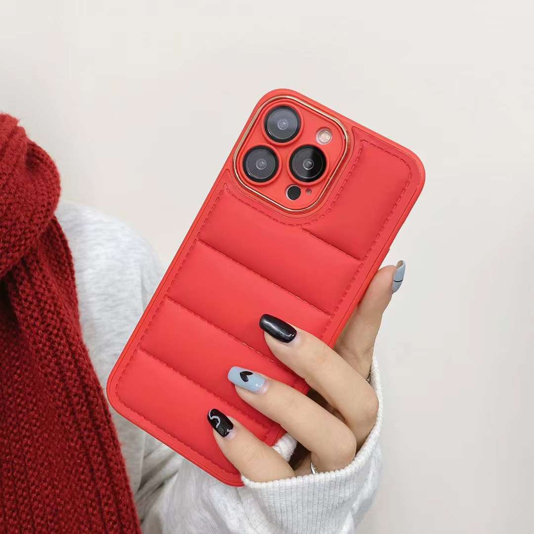 Cotton Filled Down Jacket Phone Case for iphone